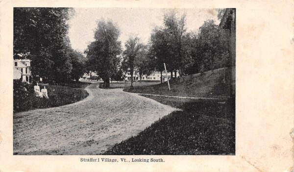 Strafford Village Vermont Looking South Through Town, Undivided Back PC U14284