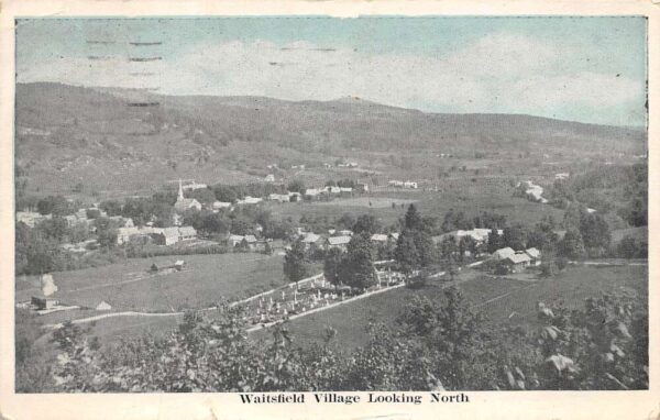 Waitsfield Vermont Waitsfield Village, Looking N., Sky Tinted Vintage PC U14291