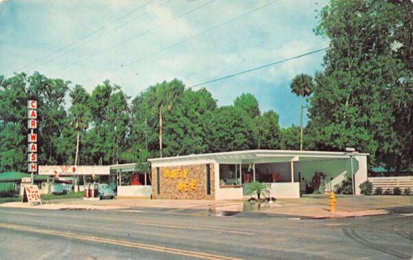 Daytona Beach Florida The Busy Bee Automatic Car Wash, Chrome, Vintage PC U14336