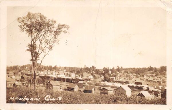 Maniwaki Quebec Canada Birds Eye View Real Photo Vintage Postcard AA75932