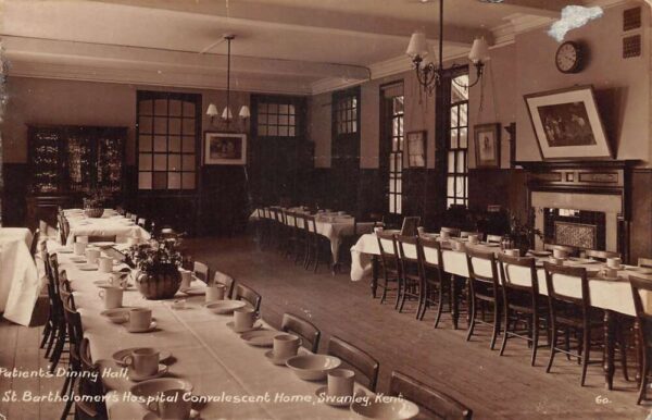 Swanley Kent England St Bartholomew's Hospital Dining Room Real Photo PC AA75973