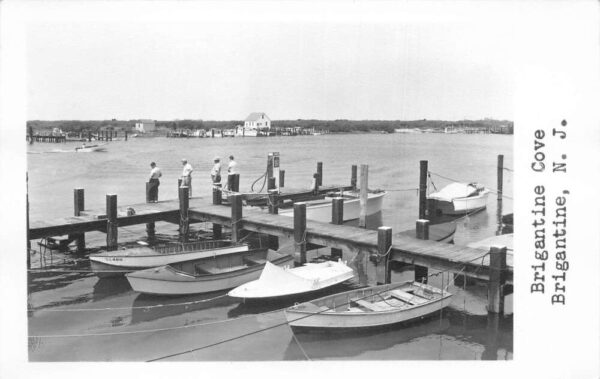 Brigantine New Jersey Brigantine Cove Real Photo Vintage Postcard AA75979