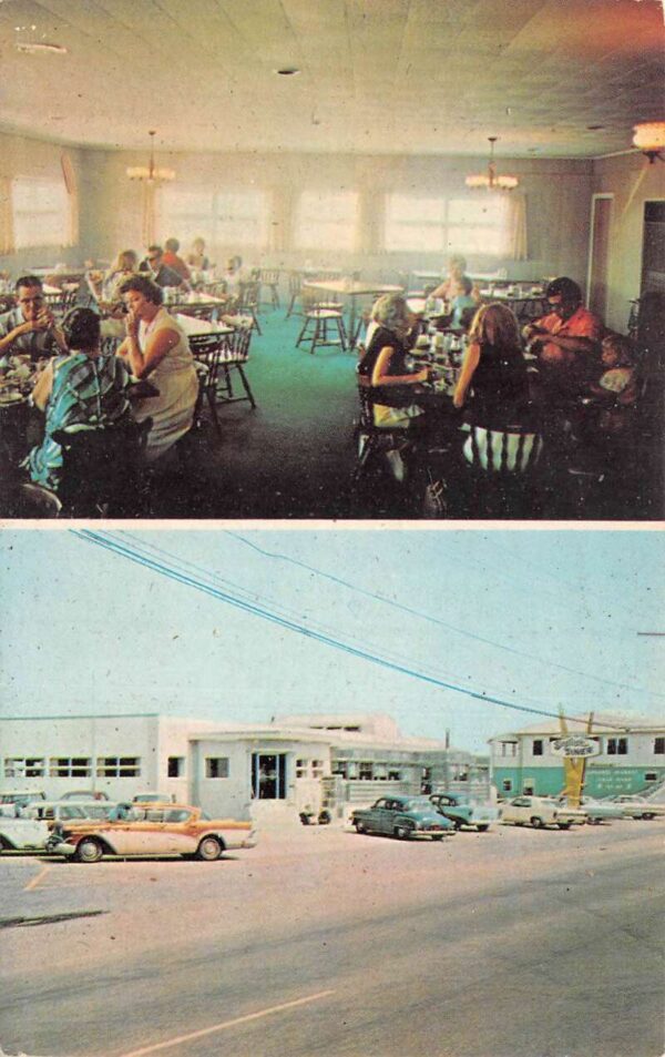 Ocean City Maryland English Diner Restaurant Dining Room Postcard AA76111