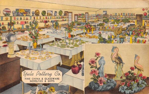 Evansville Indiana Yule Pottery Interior Vintage Postcard AA76123