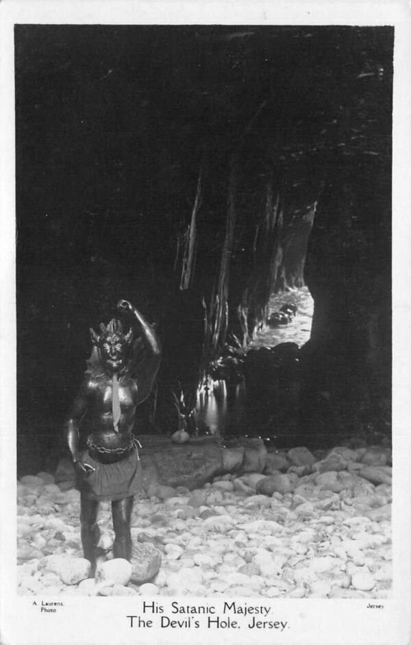 Devils Hole Jersey His Satanic Majesty Devil Real Photo Postcard AA76129