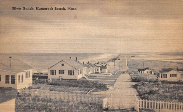 Humarock Beach Massachusetts Silver Sands Birds Eye View Postcard AA76135