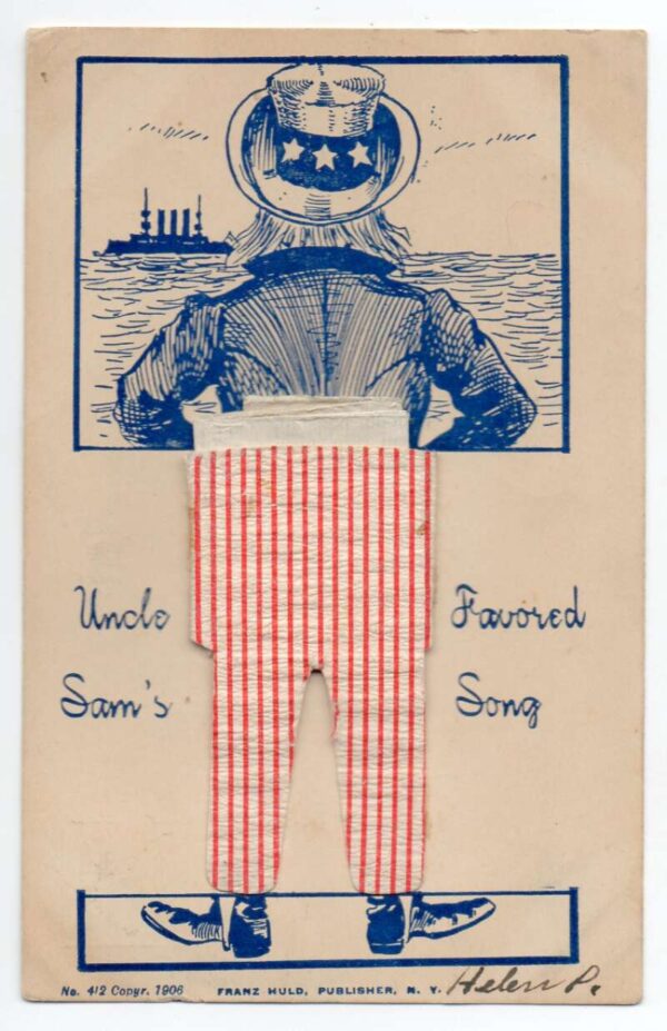 Patriotic Greetings Uncle Sams Favored Song Yankee Doodle Novelty PC AA76148