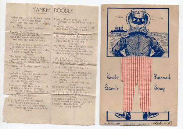 Patriotic Greetings Uncle Sams Favored Song Yankee Doodle Novelty PC AA76148 - Image 3