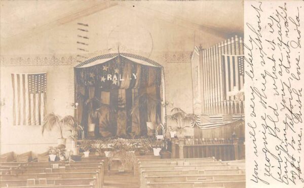 Pottstown Pennsylvania Rally Day Church Interior Real Photo Postcard AA76151