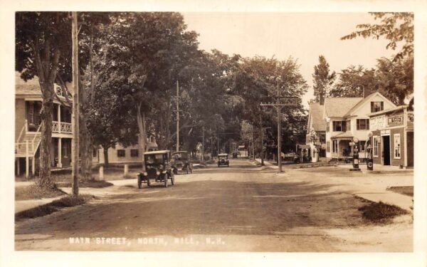 Hill New Hampshire Main Street North Real Photo Vintage Postcard AA76214