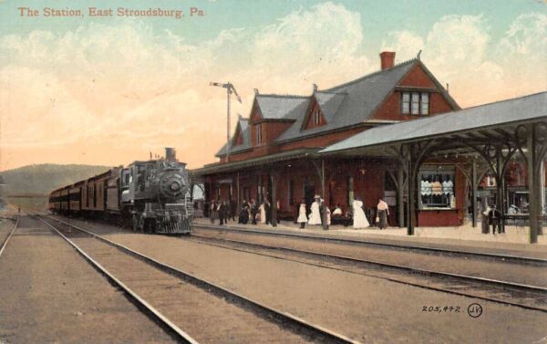 East Stroudsburg Pennsylvania Train Station Vintage Postcard AA76343