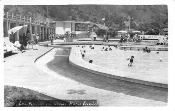 Banos Ecuador Swimming Pool Real Photo Vintage Postcard AA76424