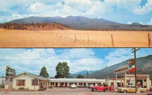 Flagstaff Arizona Mountain View Motel Route 66 Vintage Postcard AA76448