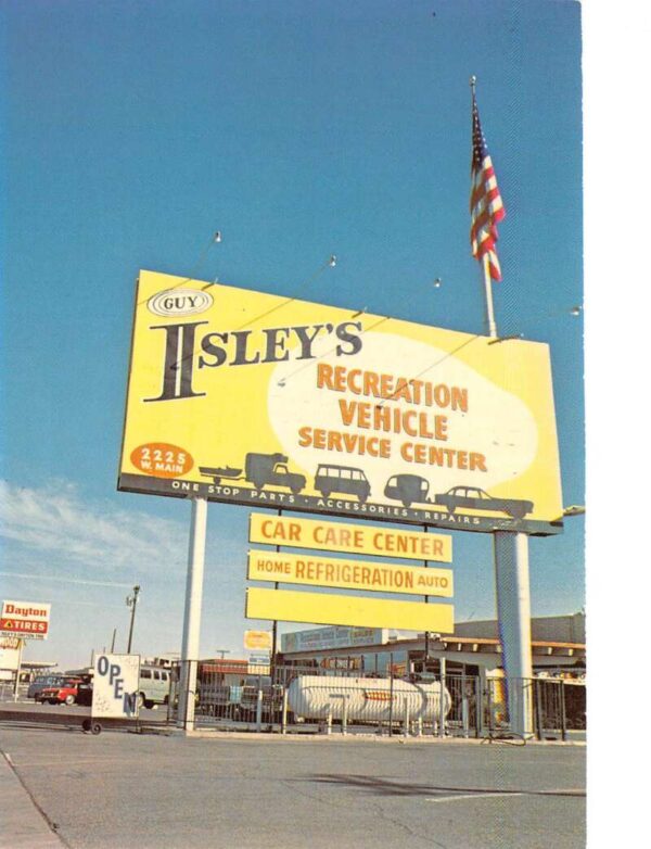 Mesa Arizona Guy Isley's Car Care Center Vintage Postcard AA76459