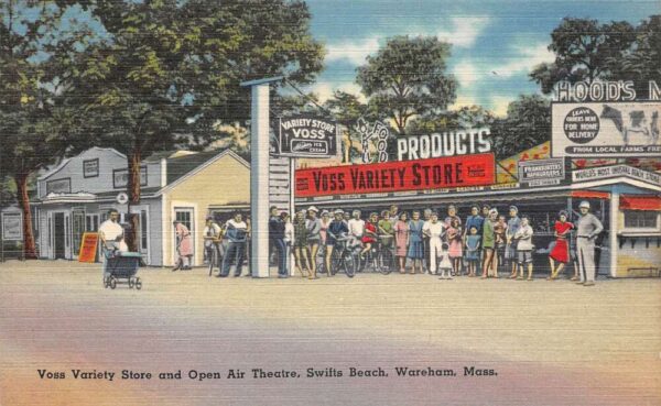 Wareham Massachusetts Voss Variety Store Vintage Postcard AA76475