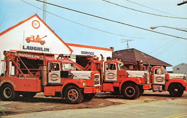 Buffalo New York Laughlin Towing, Photochrome Vintage Postcard U14687