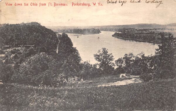 Parkersburg West Virginia View Down Ohio River From Fort Boreman, PC U14689