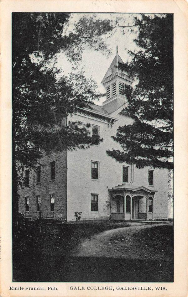 Galesville Wisconsin Gale College, Undivided Back Vintage Postcard U14698