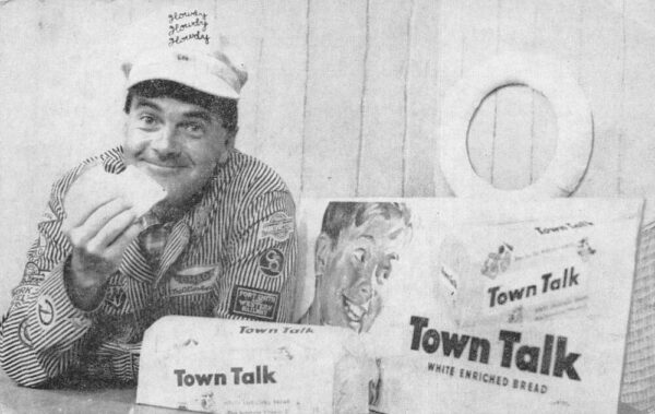 Johnny Downs Express Town Talk Bread TV Show Ad Vintage Postcard AA76564