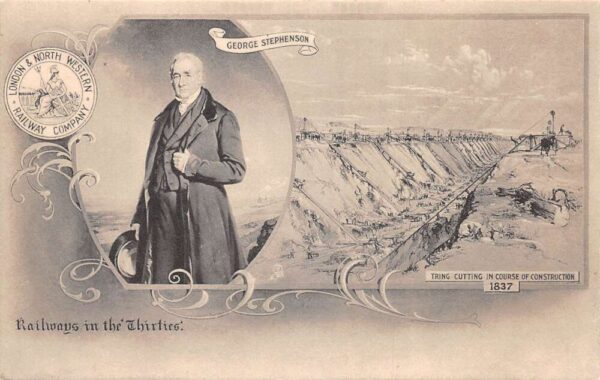 London North Western Railway George Stephenson 1837 Construction Tuck PC AA76573