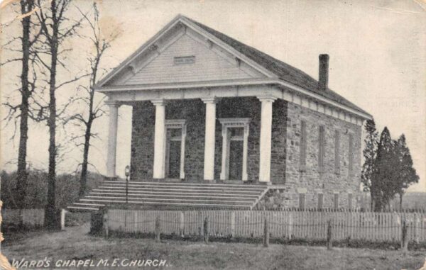 Owings Mills Maryland Ward's Chapel ME Church Vintage Postcard AA76576