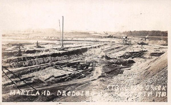 Sterling Creek 1910 Maryland Dredging Co Construction Real Photo PC AA76588