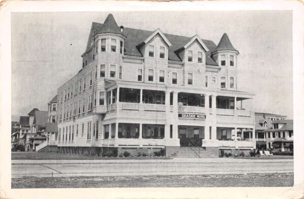 Ocean Grove New Jersey Seaside Hotel, B/W Photo Print Vintage Postcard U14739