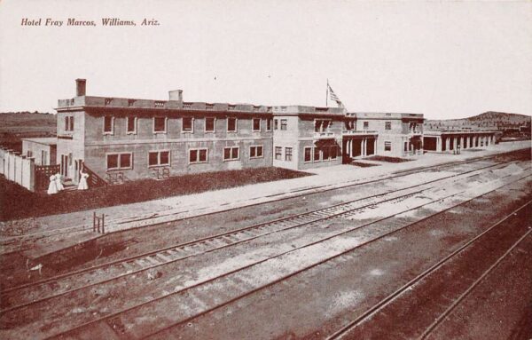 Williams Arizona Hotel Fray Marcos Vintage Postcard U14742