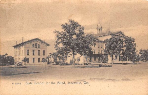 Janesville Wisconsin State School For The Blind, Undivided Back, PC U14754