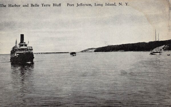 Long Island New York Harbor & Belle Terre Bluff, Port Jefferson PC U14782