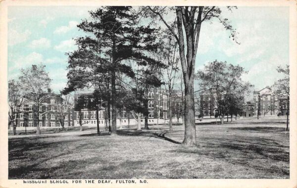 Fulton Missouri Missouri School For The Deaf, Sky Tinted Vintage Postcard U14820