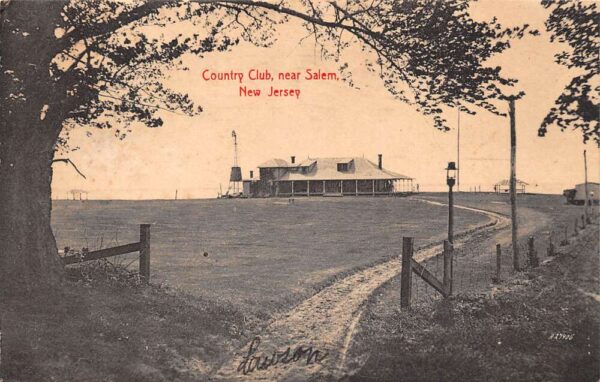 Salem New Jersey Country Club. Sepia Tone Lithograph Vintage Postcard U14835