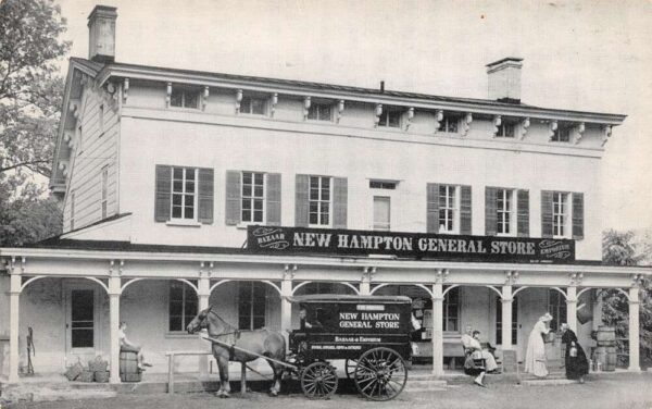 New Hampton New Jersey New Hampton General Store, B/W Chrome Vintage PC U14837