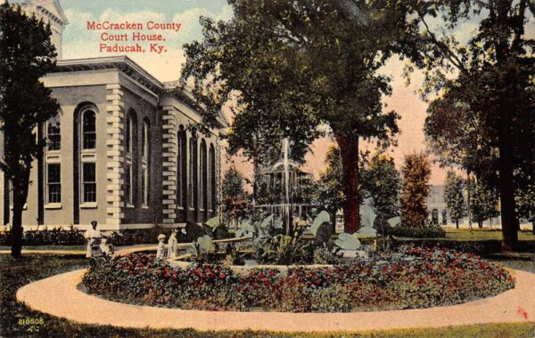 Paducah Kentucky McCracken County Court House, Color Lithograph Postcard U14843