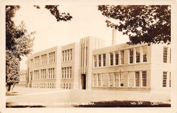 Sunnyside Washington High School, Real Photo Vintage Postcard U14959