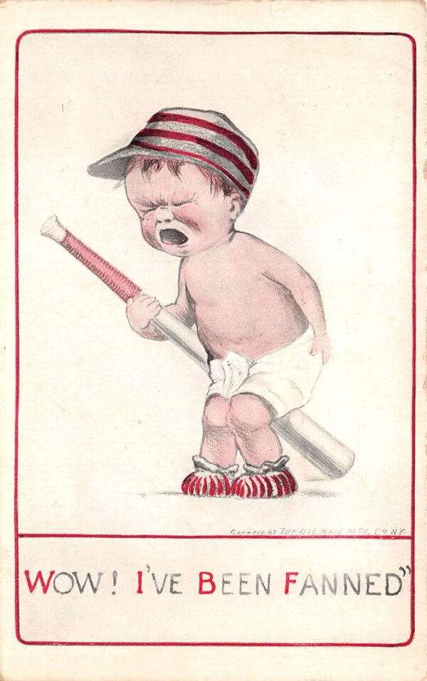 "Baseball Kidlets" Series 195, Crying Baby W/ Baseball Bat, Ullman MFG. Co., PC U14968