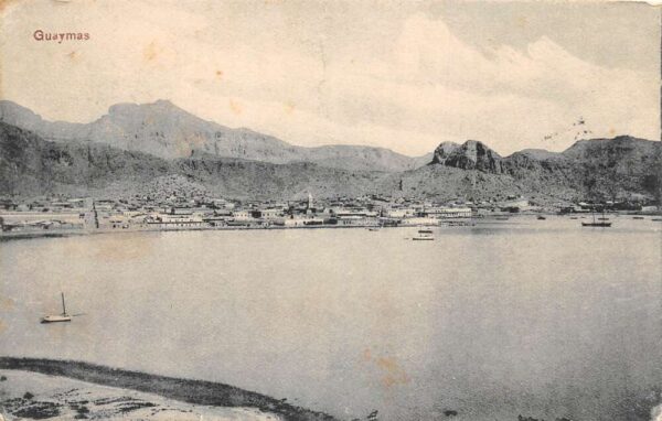 Guaymas Mexico Birds Eye View Harbor View Vintage Postcard AA76718