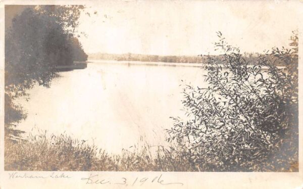 Wenham Lake Massachusetts ? Scenic View from Shore Real Photo Postcard AA76719