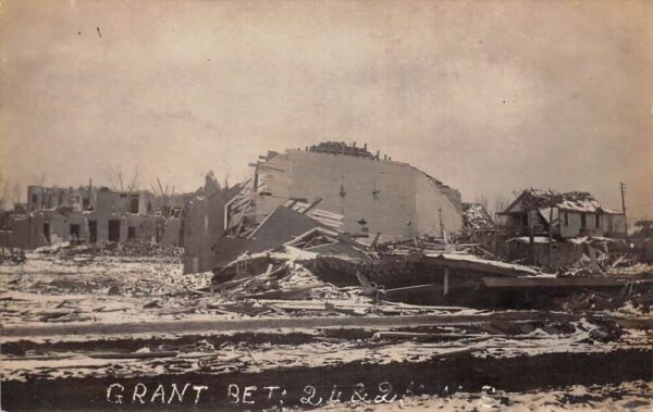 Omaha Nebraska Grant Bet Disaster Ruins Real Photo Vintage Postcard AA76733