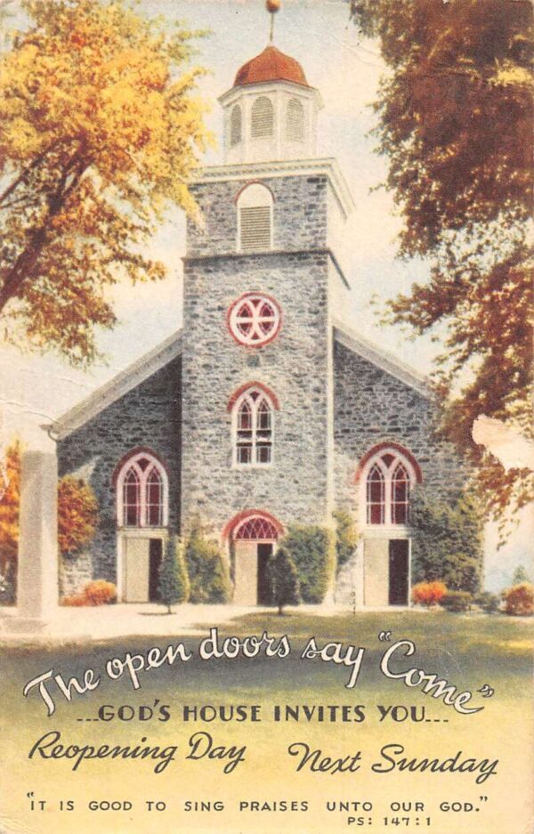 Wycoff New Jersey Reformed Church Rally Day Ad Vintage Postcard AA76737