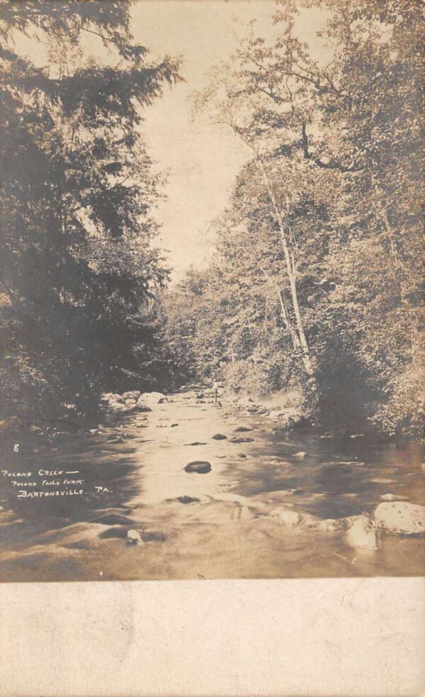 Bartonsville Pennsylvania Pocono Falls Park Pocono Creek Real Photo PC AA76739