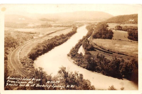 Berkeley Springs West Virginia View from Capon Mt Real Photo Postcard AA76740