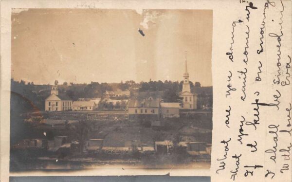 Concord Vermont Birds Eye View of Town Real Photo Postcard AA76751