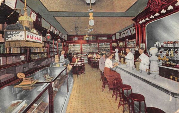 Harrisburg Pennsylvania Drug Store Interior Vintage Postcard AA76759