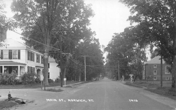 Norwich Vermont Main Street Real Photo Vintage Postcard AA76766