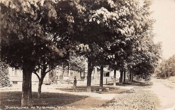 Alburgh Vermont Bungalows Street Scene Real Photo Vintage Postcard AA76775