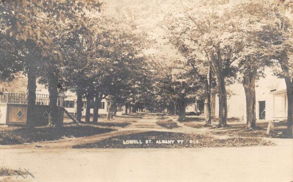 Albany Vermont Lowell Street Real Photo Vintage Postcard AA76776