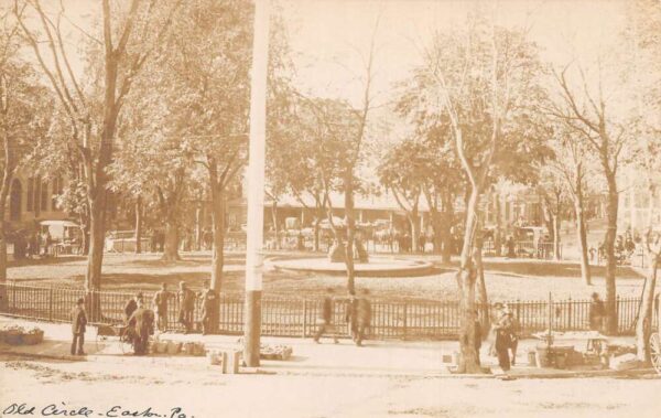 Easton Pennsylvania Old Circle Real Photo Vintage Postcard AA76779