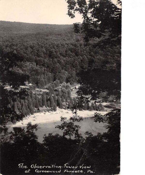 Greenwood Furance Pennsylvania View from Observation Tower Real Photo PC AA76782