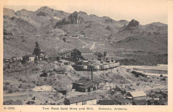 Oatman Arizona Tom Reed Gold Mine and Mill Vintage Postcard AA76796